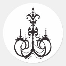 Autocollant de faire-part de mariage de lustre