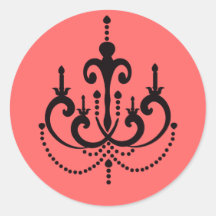 Autocollant de faire-part de mariage de lustre