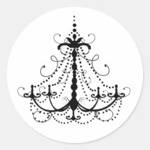 Autocollant de faire-part de mariage de lustre