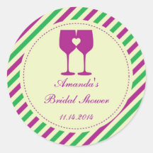 Autocollant de faveur deux en verre de vin
