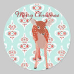 Autocollant de fête de Noël d'art de faon autocollants