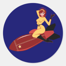 Autocollant de fille de l'espace
