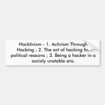 Autocollant de Hacktivism Adhésif Pour Voiture