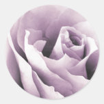 Autocollant de joint d'enveloppe de rose de pourpr