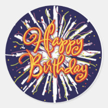 Autocollant de joyeux anniversaire