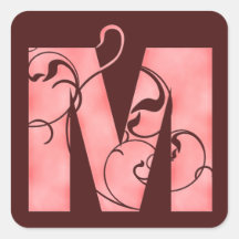 Autocollant de la lettre M