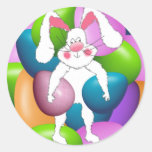 Autocollant de lapin de Pâques
