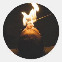 Autocollant de mangeur de feu