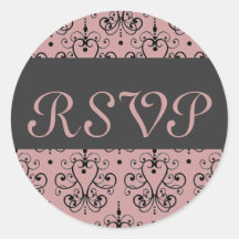 Autocollant de mariage du lustre RSVP