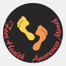 Autocollant de mois de conscience de santé de pied