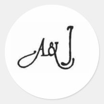 Autocollant de monogramme