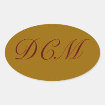 Autocollant de monogramme