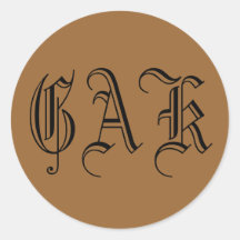Autocollant de monogramme