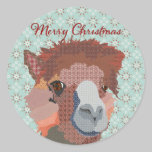 Autocollant de Noël d'art d'alpaga autocollants