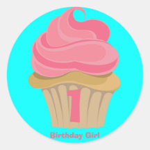 Autocollant de petit gâteau d'anniversaire