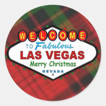 Autocollant de plaid de Joyeux Noël de Las Vegas