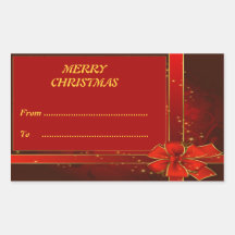 Autocollant de rectangle de Joyeux Noël