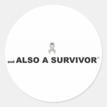 Autocollant de survivant de cancer du cerveau