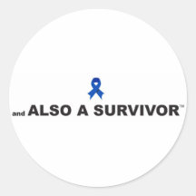 Autocollant de survivant de cancer du colon