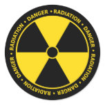 Autocollant de symbole de rayonnement