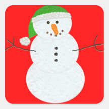 AUTOCOLLANT D'HOMME DE NEIGE