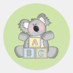 Autocollant d'ours de koala de bébé