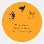 Autocollant effrayant d'adresse de Halloween