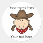 Autocollant FAIT SUR COMMANDE de BROWN de COW-GIRL