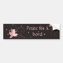 Autocollant fée rose petite fée à bord autocollant pour voiture