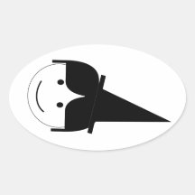 Autocollant heureux de sorcière de bande dessinée