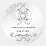 autocollant Luxe de damassé du diamant 311-Silver