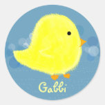 Autocollant mignon de poussin de bébé de Gabbi