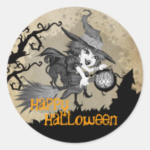 Autocollant mignon et lunatique de Halloween de so