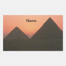 Autocollant nommé de pyramides de l'Egypte d'enfan