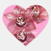 Autocollant orchidée Mariage
