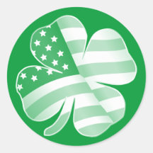 Autocollant patriotique de shamrock