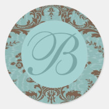 Autocollant personnalisable de monogramme