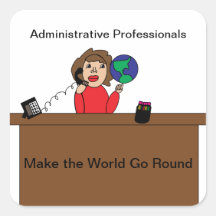 Autocollant professionnel administratif du monde