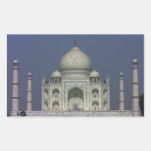 Autocollant rectangulaire du Taj Mahal