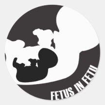 Autocollant rond de foetus