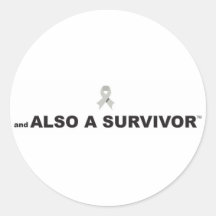 AUTOCOLLANT ROND DE SURVIVANT DE CANCER DE POUMON
