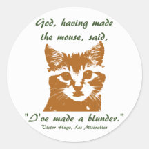 Autocollant rond : Le chat