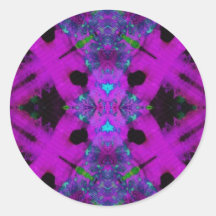 autocollant rond Mauve-bleu