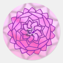 Autocollant rose et pourpre de mandala de l'OM Lot