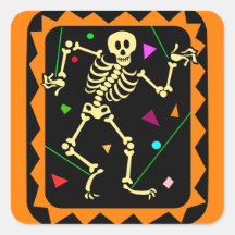 Autocollant squelettique de Halloween de célébrati
