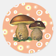 Autocollant vintage de champignon
