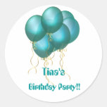 Autocollants bleus de ballon