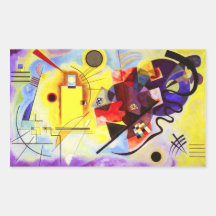 Autocollants bleus rouges jaunes de Kandinsky