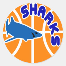 Autocollants de basket-ball de requins