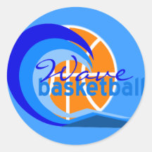 Autocollants de basket-ball de vague